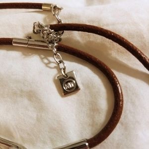 NW Jewelry - NW Leather and Silver Choker w/ Matching Bracelet NW Jewelry - NW Leather and Silver Choker w/ Matching Bracelet